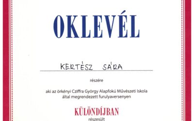 Kertész Sára Örkényből hozott különdíjat