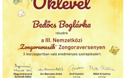 Zongoramesék: Arany minősítést kapott Bedőcs Bogi
