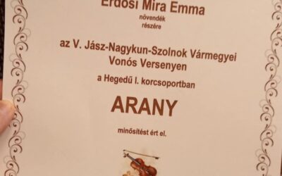 Arany minősítés a vonós versenyen